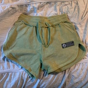 Alphalete very terry shorts in Jade Green